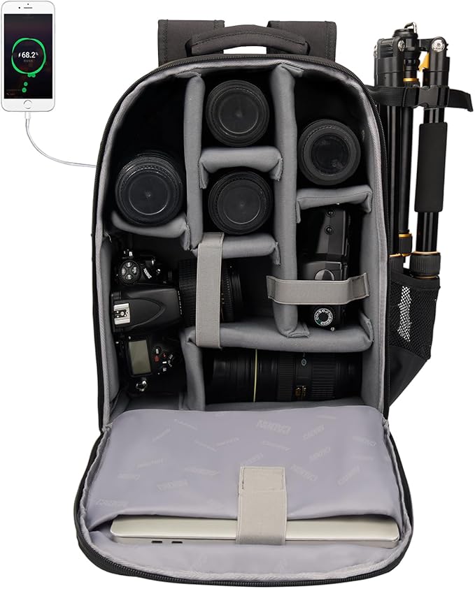 CADeN Camera Backpack Bag with Laptop Compartment 15.6" by CADeN