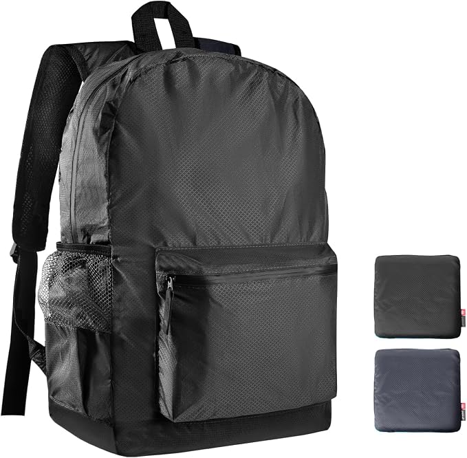 pack all 20L Lightweight Packable Backpack, Water Resistant Foldable Backpack by packall