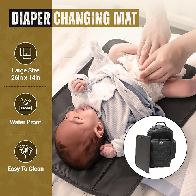 HighSpeedDaddy - Baby Diaper Backpack, Military-Grade, Waterproof, Compact Baby - Image 6