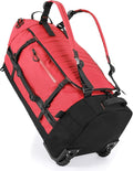 Rolling Duffle Bag with Wheels, 86L 30”Folding Duffle Backpack with 2 Wheels by XTMZ
