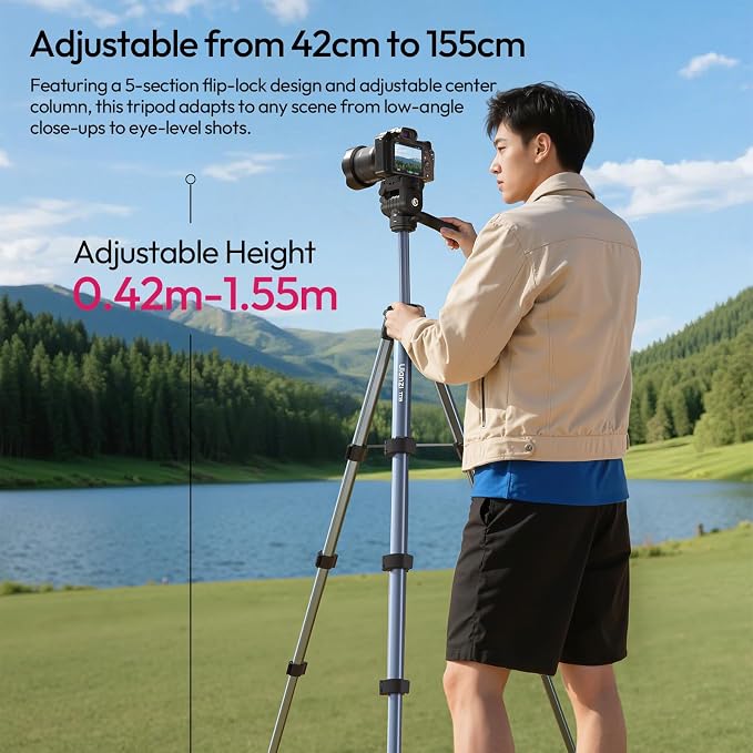 ULANZI TT39 Travel Tripod with Fluid Head, Lightweight Camera Stand - Image 3