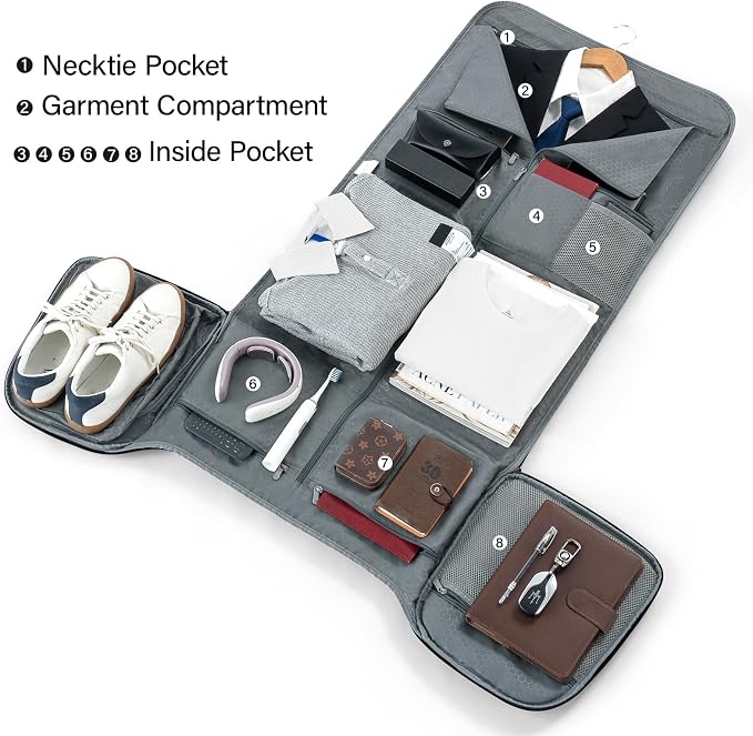 Hanke Carry on Garment Bags for Travel, Convertible Duffle Bag Luggage Bag - Image 2