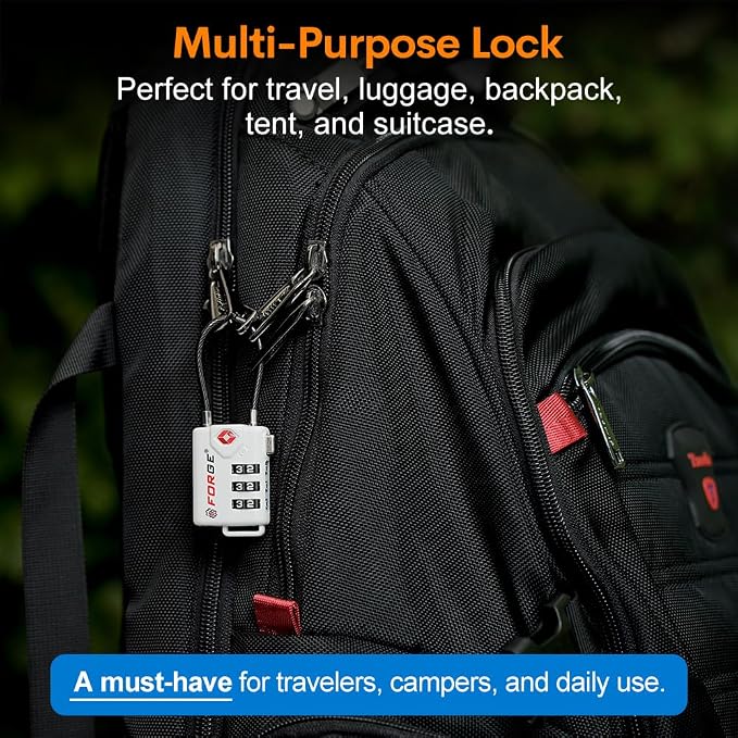 TSA Approved Cable Luggage Locks, Re-settable Combination - Image 5
