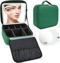 Travel Makeup Bag with LED Mirror and 10x magnifying glass with 3 Lighted by Unknown