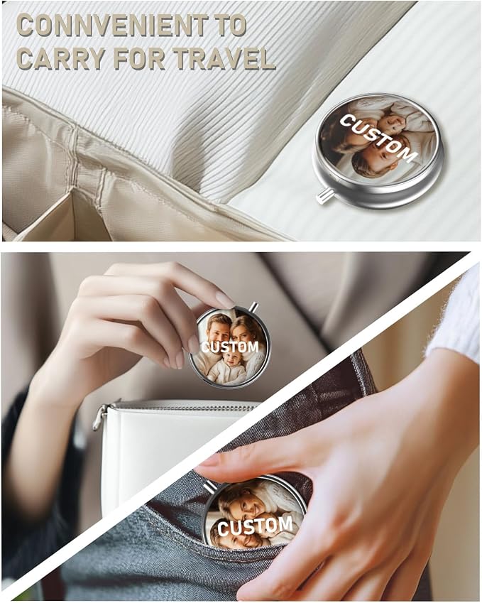 Pill Box, 3 Compartment Portable Travel Medicine Box - Image 7