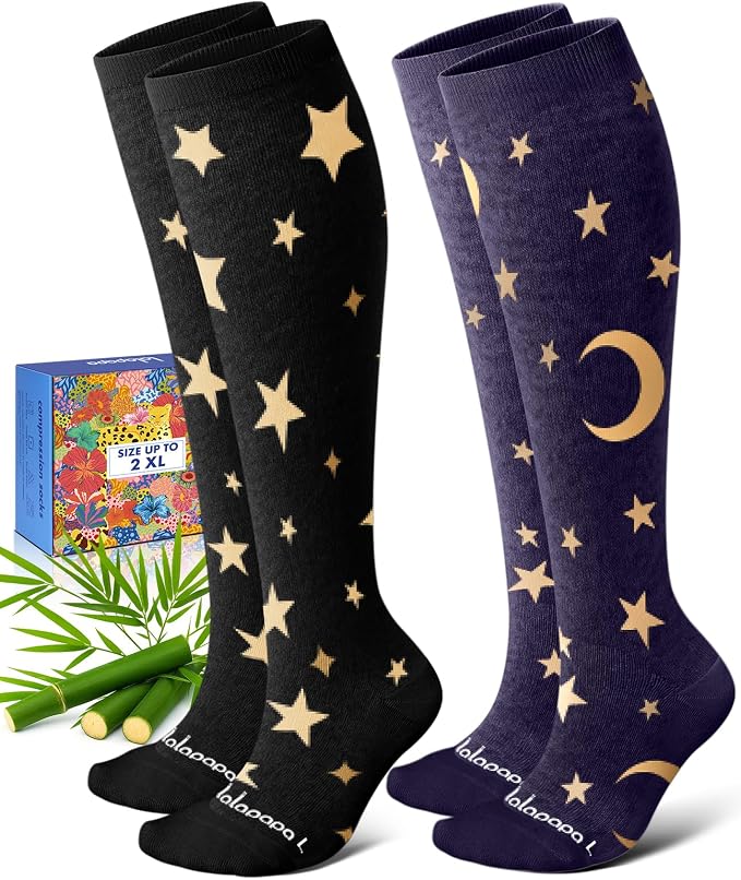 Bamboo Viscose Compression Socks by Lalapapa