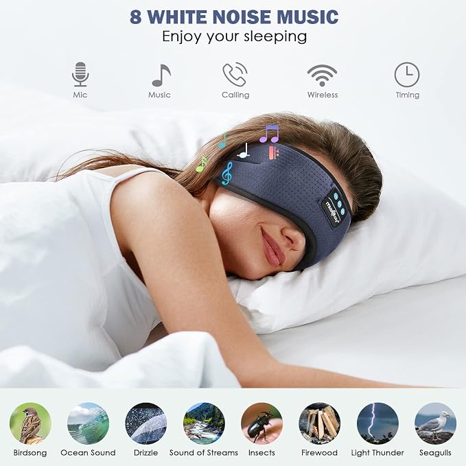 MUSICOZY White Noise Bluetooth Sleep Mask - Image 2