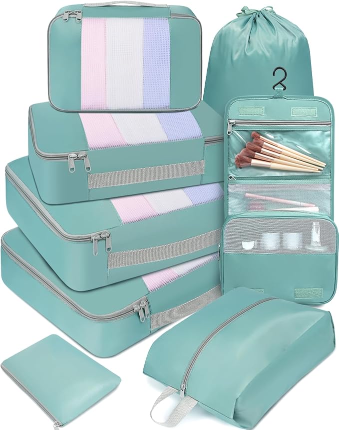 BAGAIL 6 Set/8 Set/10 Set Packing Cubes Various Sizes Packing Organizer by BAGAIL