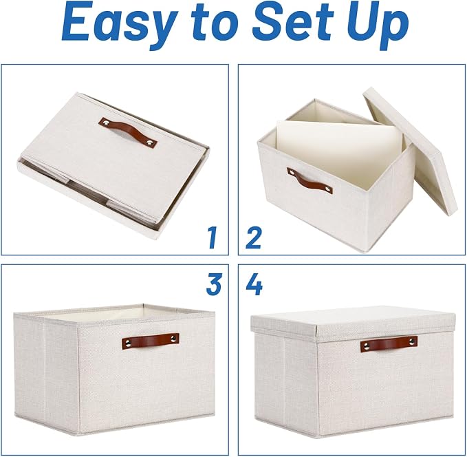Temary Storage Bins with Lids 2-Pack Large Foldable Storage Baskets with Lid - Image 6