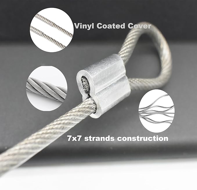 10 Pcs 2mm Wire 24 inch Vinyl Coated Stainless Steel Cable - Image 5