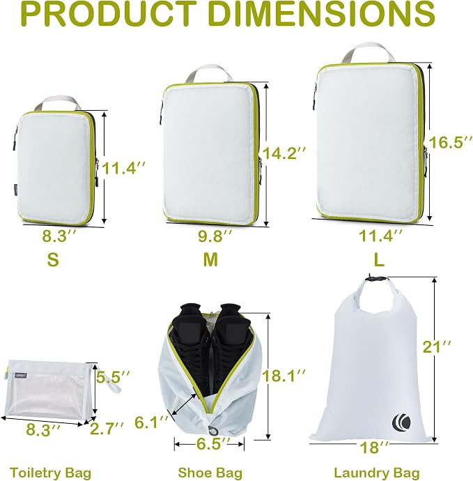 Cipway Compression Packing Cubes Mesh, Lightweight Luggage Organizer Bags - Image 5
