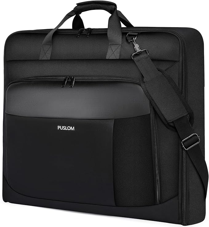 Garment Bag Travel Suit Bag for Men Large 40-Inch Carry on Garment Bag Up to 3 by PUSLOM