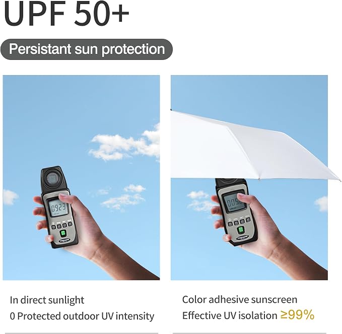 Color Glue Coating Sun Umbrella UV Protection Compact Folding Windproof - Image 7