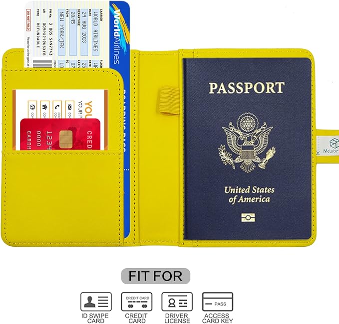 Melsbrinna Premium Leather Passport Holder Covers Case, Waterproof Rfid - Image 2