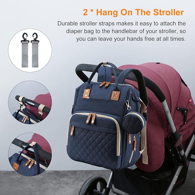 Diaper Bag, Backpack with Changing Station, Waterproof Baby Bag - Image 5