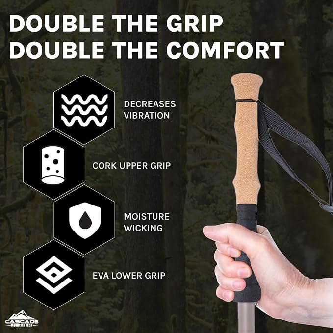 Cascade Mountain Tech Trekking Poles - Image 3