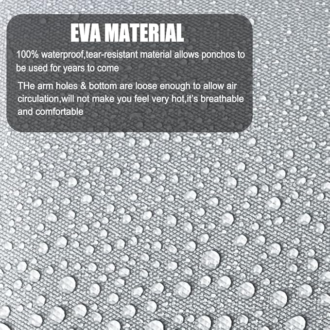 Rain Coats - Reusable EVA Rain Ponchos - Image 5