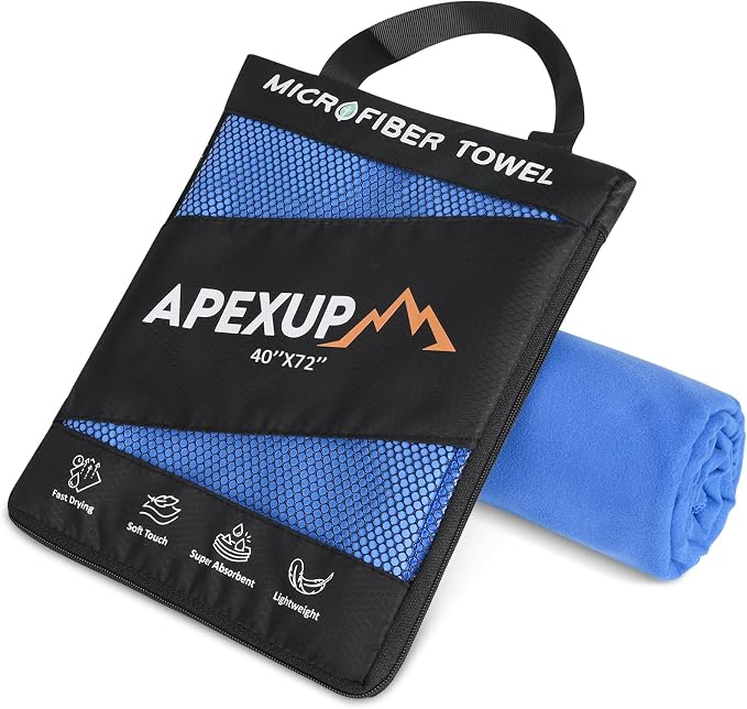 APEXUP Microfiber Travel Towel, Ultra Absorbent Quick Dry Towels, Lightweight by APEXUP
