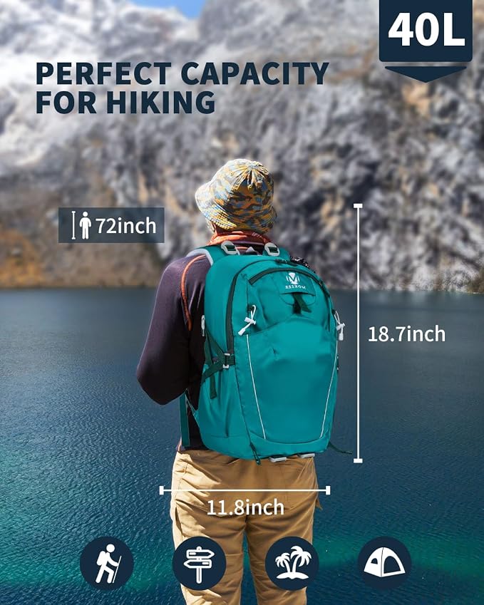 Hiking Backpack 40L Lightweight Waterproof Daypack - Image 2