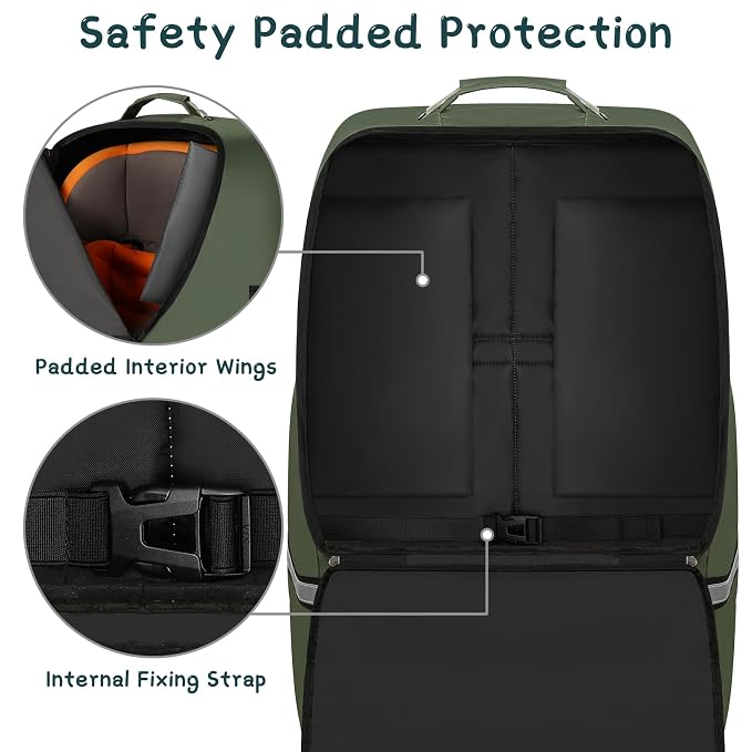 Car Seat Travel Bag, Padded Car Seats Backpack - Image 3