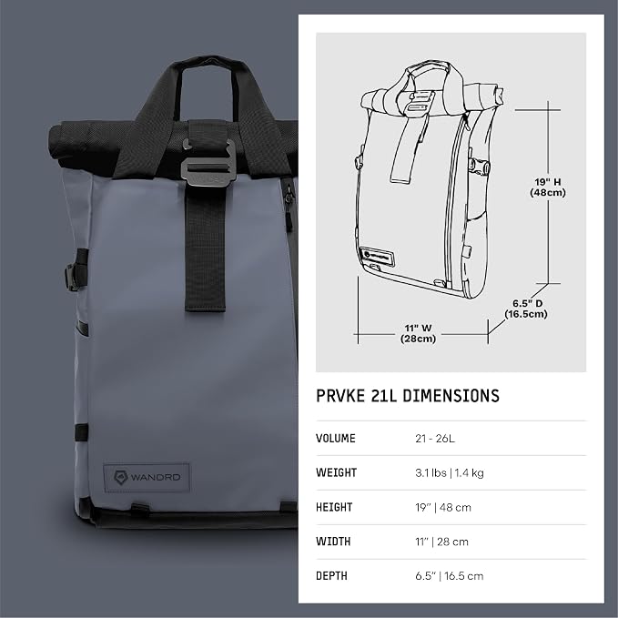 WANDRD PRVKE 21L, V3 Backpack: Weather-Resistant Travel & Camera Backpack - Image 9