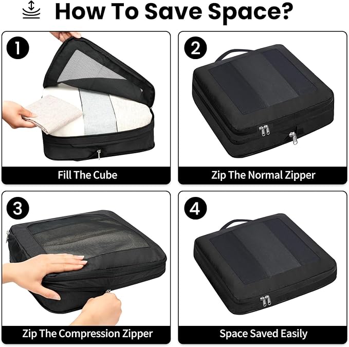 8 Set/6 Set/4 Set Compression Packing Cubes - Image 4