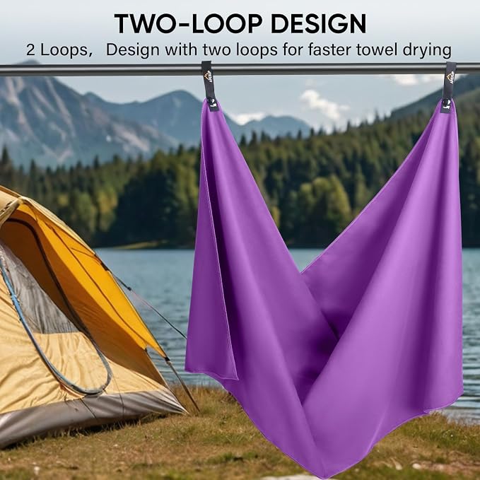 APEXUP Microfiber Travel Towel, Ultra Absorbent Quick Dry Towels, Lightweight - Image 6