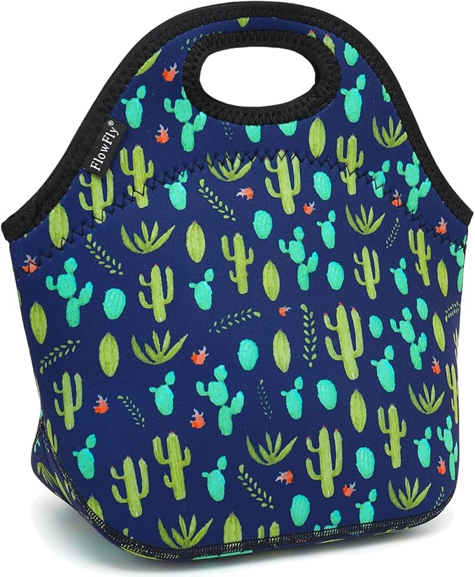 FlowFly Neoprene Lunch Tote Insulated Thermal Reusable Lunch Bag Box by FlowFly