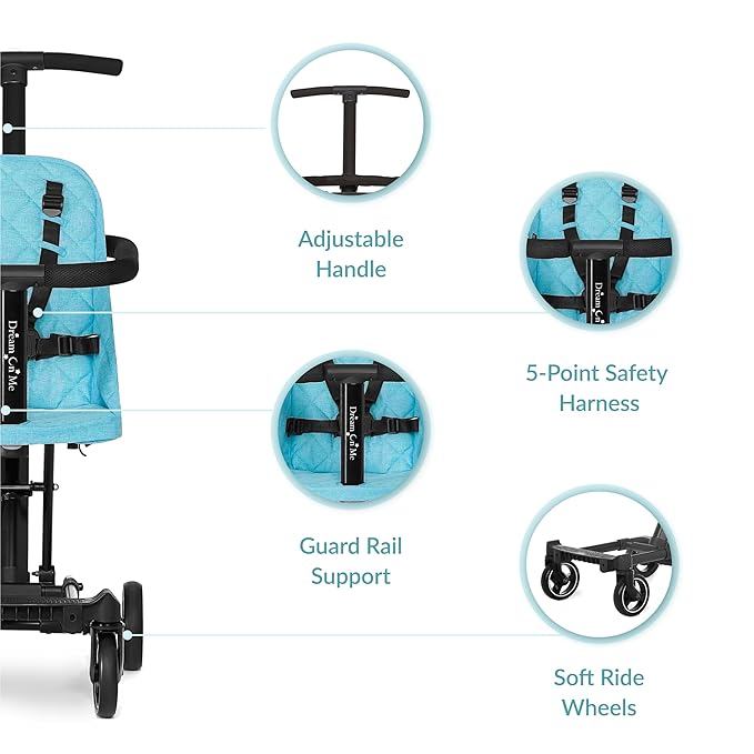 Dream On Me Lightweight and Compact Coast Rider Stroller - Image 4