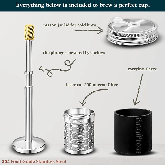 Original Coffee & Tea Maker – Portable Stainless Steel Micro French Press – - Image 6