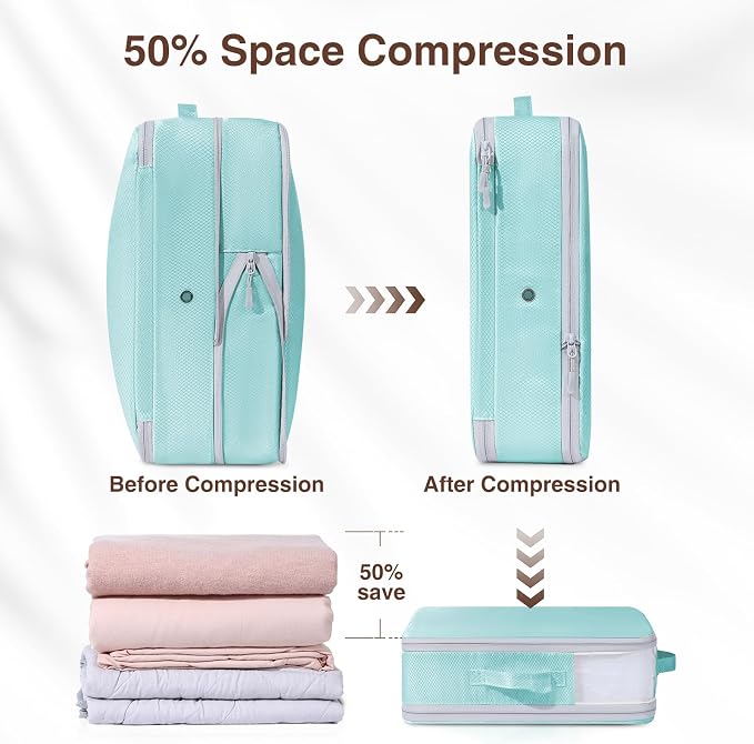 DIMJ Clothes Storage Bag 8 Pack, 19L Compression Storage Bags - Image 3