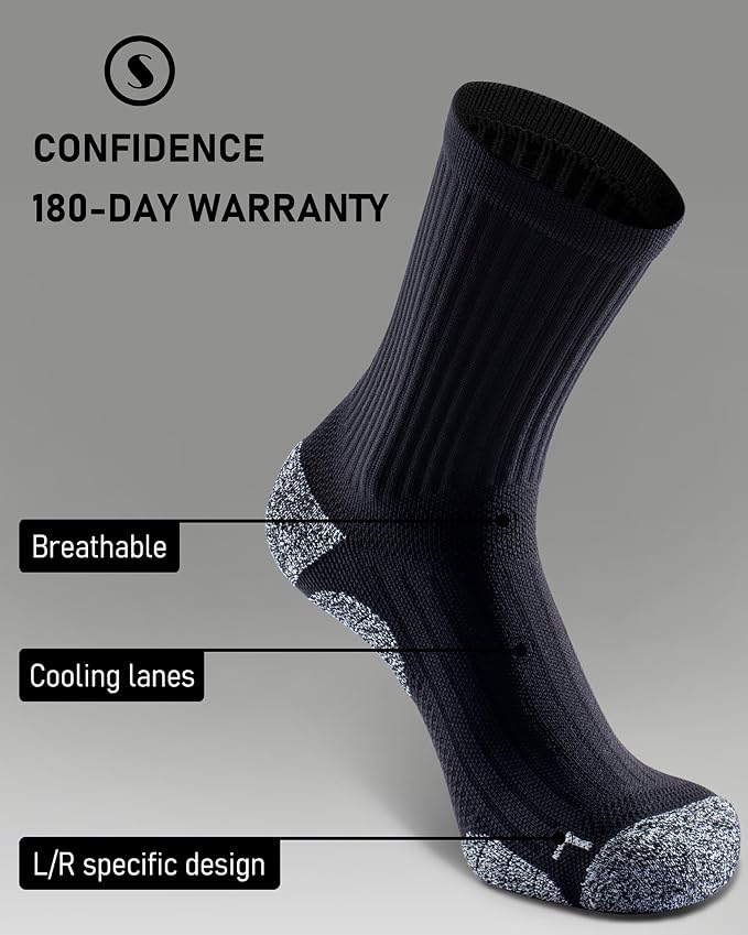 Elite Cushioned Compression Mid-crew Socks 4-Pack - Image 5