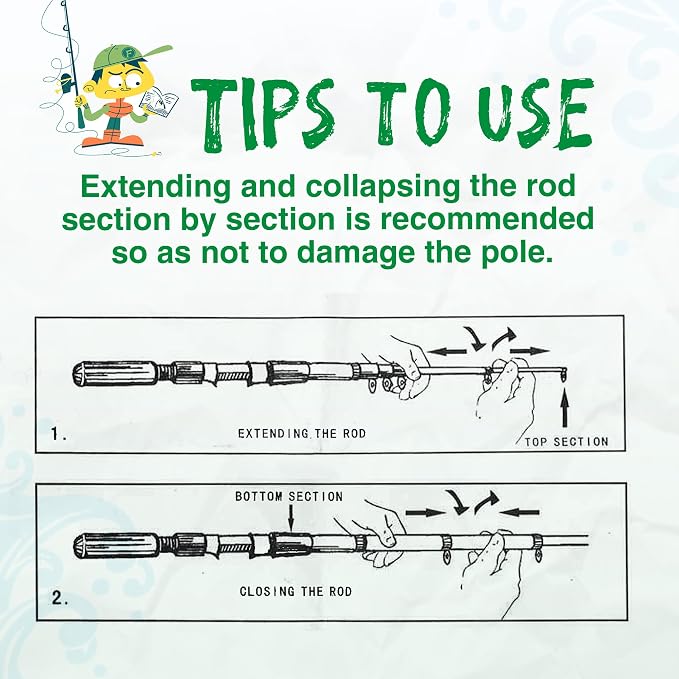 Kids Fishing Pole, Portable Telescopic Kids Fishing Poles - Image 7