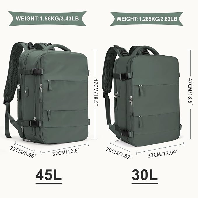coowoz Large Travel Backpack For Women Men, Carry On Backpack, Hiking Backpack - Image 3