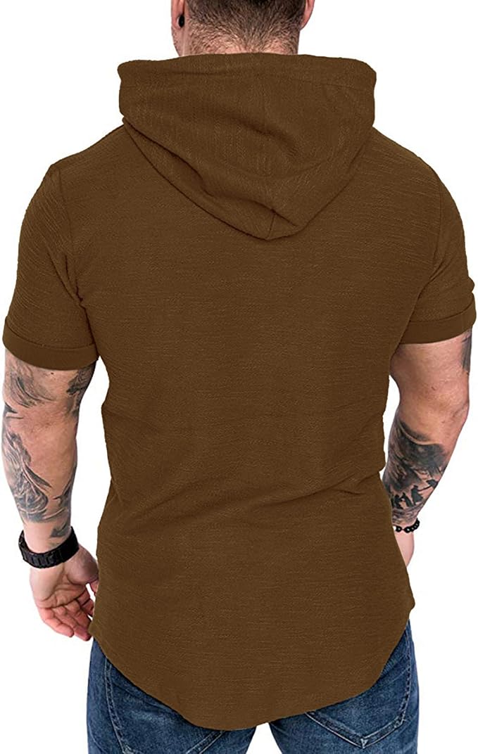 Lexiart Mens Fashion Athletic Hoodies Sport Sweatshirt Solid Color Fleece - Image 2