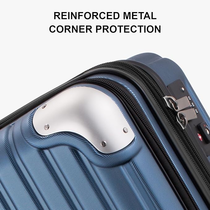 LEVEL8 Grace Carry on Luggage Airline Approved, 20 Inch Expandable Hard Sided - Image 4