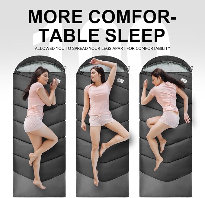Sleeping Bags for Adults Cold Weather, Waterproof, Lightweight Sleeping Bag for - Image 6