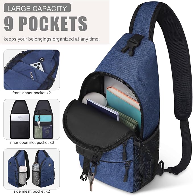 Crossbody Bags for Women Men Trendy Sling Bag Bakpack Casual Chest Bag - Image 3