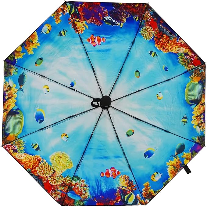 LLanxiry Compact Travel Umbrella, Mini Windproof Umbrellas - Image 2