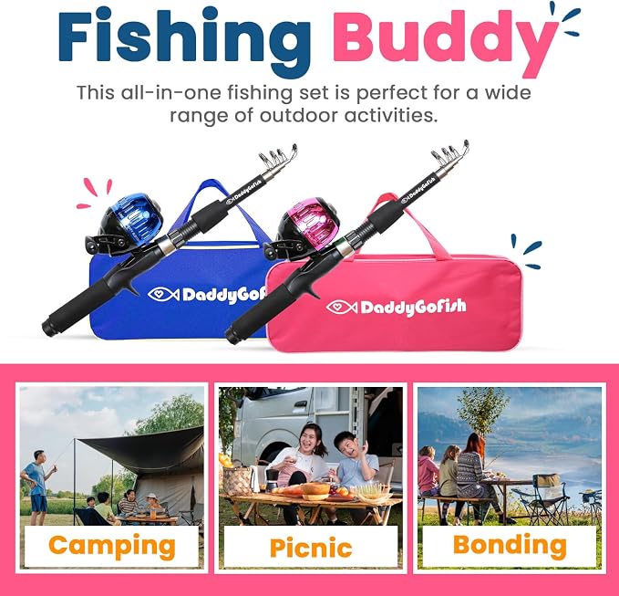 DaddyGoFish Kids Fishing Pole - Image 6