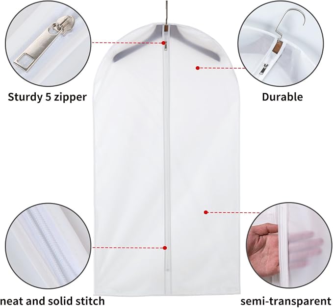 Clear Garment Bags Hanging Clothes Bags - Image 3