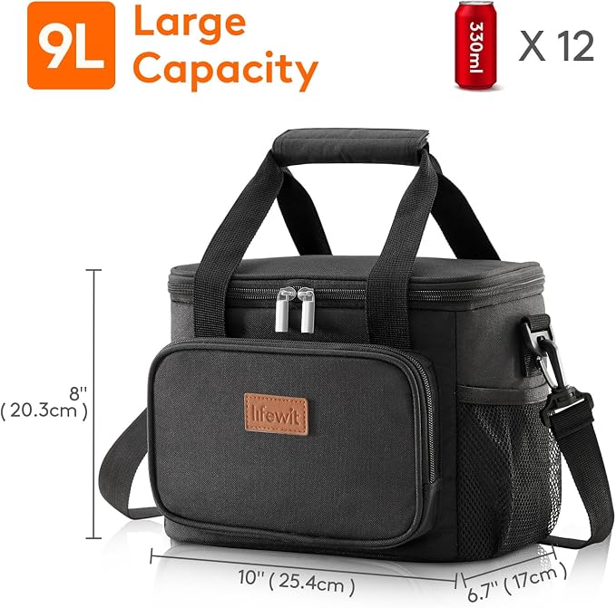 Lifewit Medium Lunch Bag Insulated Lunch Box Soft Cooler Cooling Tote - Image 3