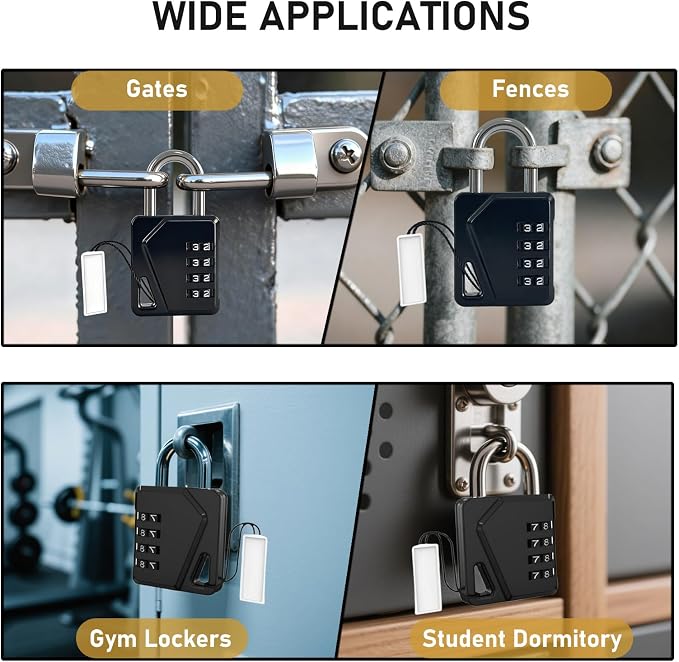 LAFENLIN 4 Pack Combination Locks, Locker Locks - Image 5