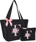 Vavabox Tote Bag, A-Z Initial Monogrammed Waterproof Tote Bag, Bridesmaid Gifts by Vavabox