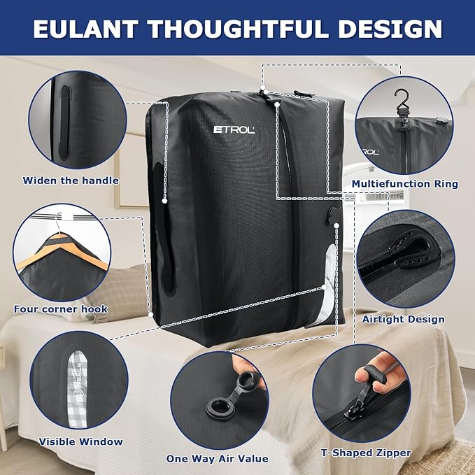 TPU Vacuum Bag for Travel, 70D Nylon Reusable Compression Bag - Image 5