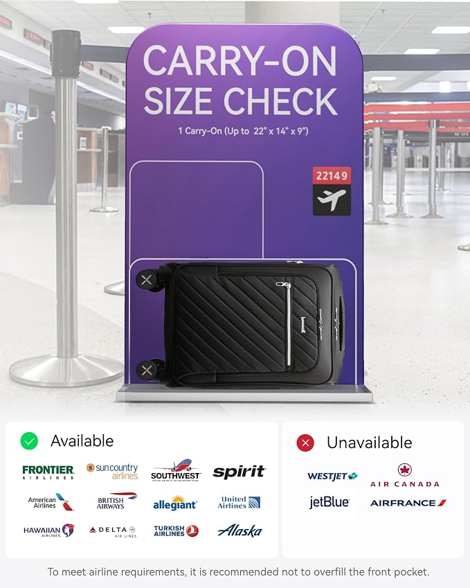 LUGGEX Carry On Luggage with Spinner Wheels - Image 8