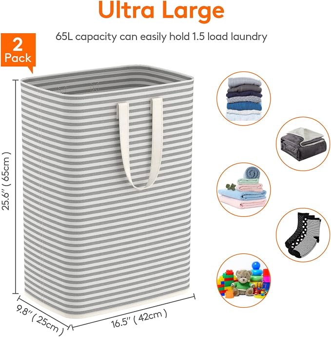 Lifewit Laundry Hamper Large Collapsible Laundry Baskets, Freestanding - Image 3