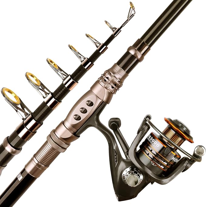 PLUSINNO Fishing Rod and Reel Combos Carbon Fiber Telescopic Fishing Pole - Image 7