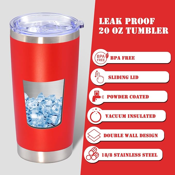 20 oz Tumbler with lid Double Wall Vacuum Insulated Tumblers Stainless Steel - Image 3