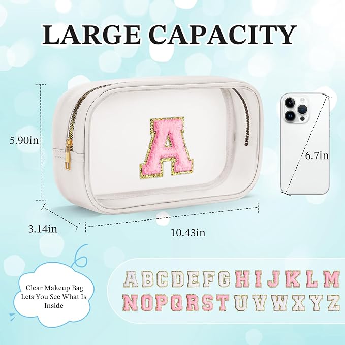YOOLIFE Initial Make Up Bag Travel Toiletry Bag - Image 4